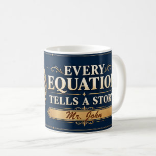 Café Taza de regalo para profesor de matemáticas con la