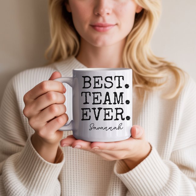 Café Taza de regalo personalizada para empleados: El me (Personalized Best Team Ever Mug – Custom Office Gift for Employees, Coworkers & Staff Members)