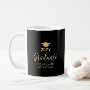 Café Taza de regalos de graduación personalizados Gold