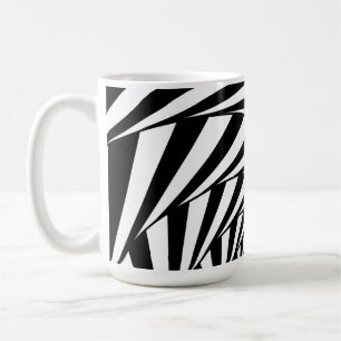 Café Taza de remolino en espiral abstracto en blanco y