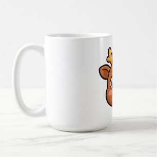 Café Taza de Reno de Dibujos Animados con Nariz Roja