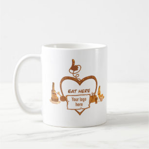 Café Taza de restaurante con tu logo aquí