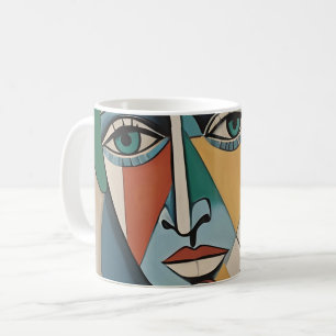 Café Taza de retrato de arte moderno