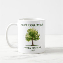 Taza de Reunión de Árbol de Familia Personalizada