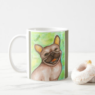 Café Taza de risa del bulldog francés