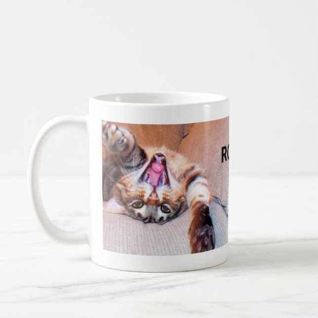 Café Taza de risa del gato de Bengala (Izquierda)