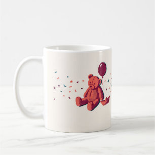 Café Taza de Risógrafo de Globo de Osito de Peluche