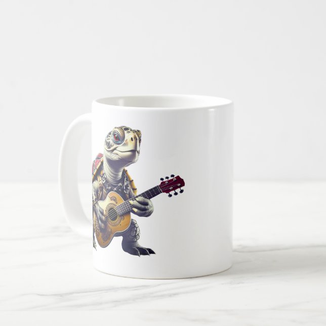 Café Taza de rock and roll de tortuga (Anverso izquierdo)