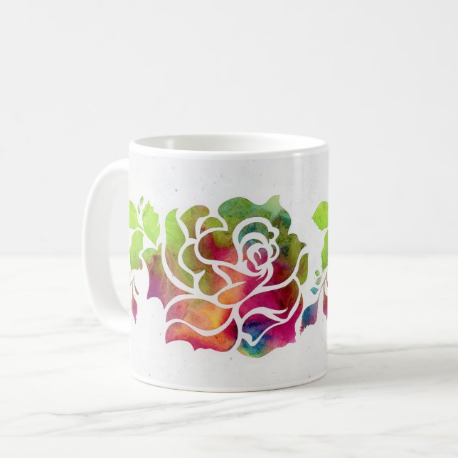 Café Taza de rosas (Anverso izquierdo)