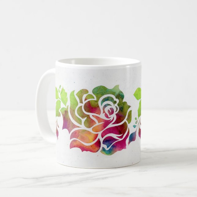 Café Taza de rosas (Anverso izquierdo)