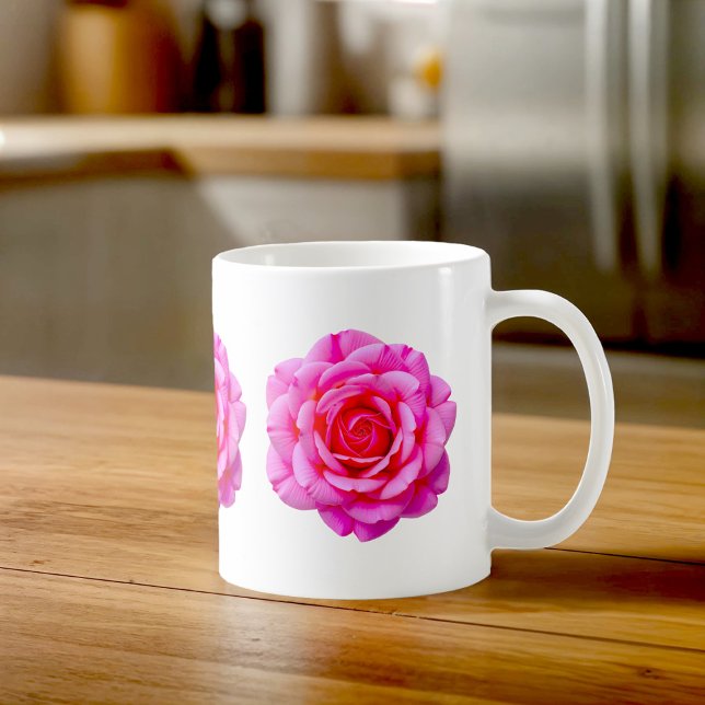 Café Taza de rosas rosadas (Mug with pink roses)