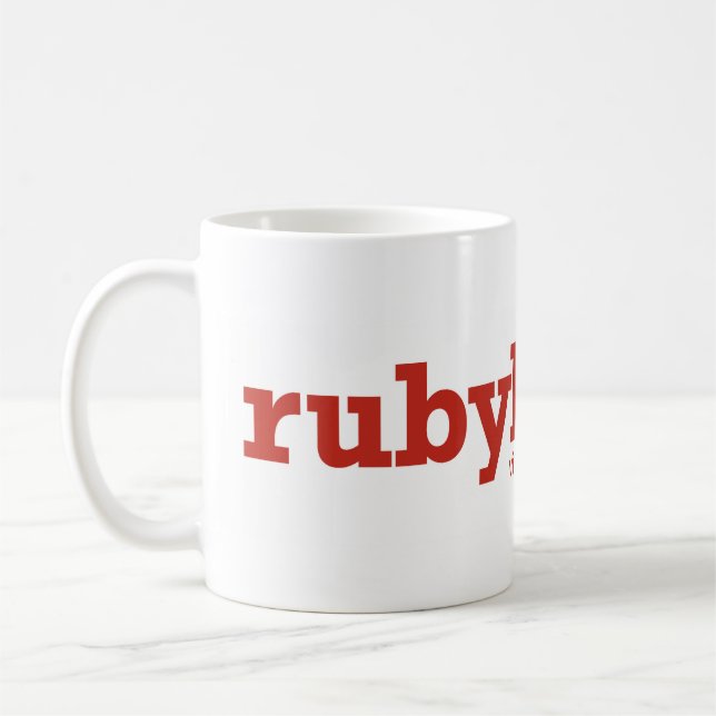 Café Taza de rubíes del personalizado del carril (Izquierda)