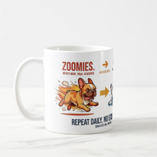 Café Taza de Rutina Diaria de Zoomies a Coma de Frenchi