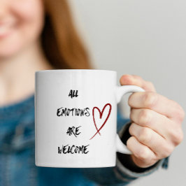 Café Taza de salud mental con cita positiva de afirmaci