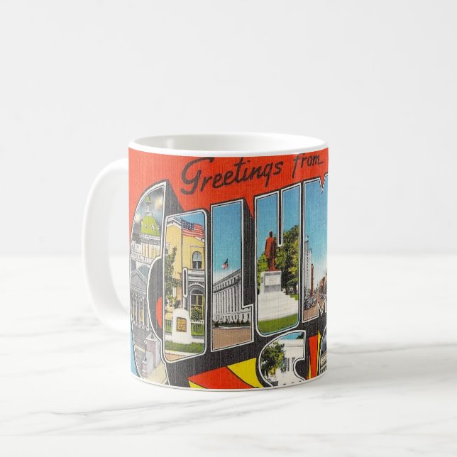 Café Taza de saludo de Columbia SC (Anverso izquierdo)