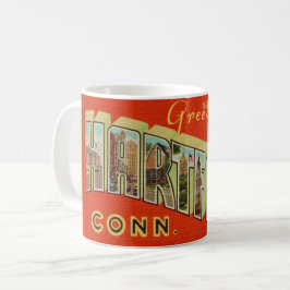 Café Taza de saludo Retro Hartford Conn
