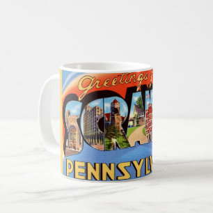 Café Taza de saludo vintage de Scranton PA