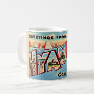Café Taza de saludos vintage Hyannis MA