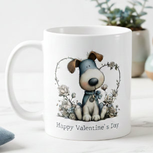 Café Taza de San Valentín de cachorro adorable