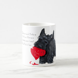 Café Taza de San Valentín juguetona del Terrier Escocés