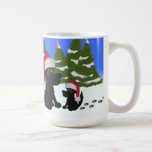 Café Taza de Santa de los perros del navidad