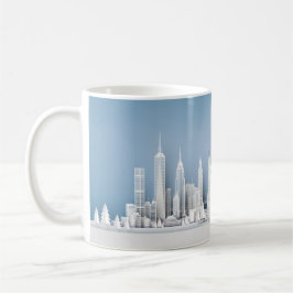 Café Taza de Santa sobre Nueva York en Navidad