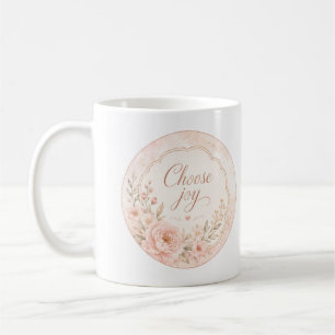 Café Taza de seda floral pastel adorable y editable de