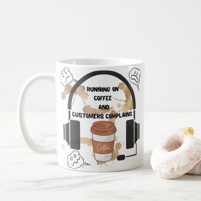Café Taza de servicio al cliente (Con donut)