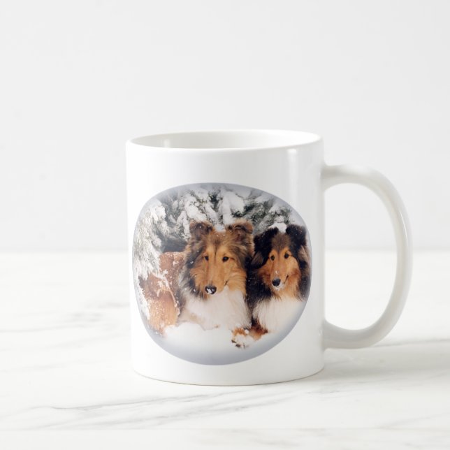 Café Taza de Shelties de la nieve (Derecha)