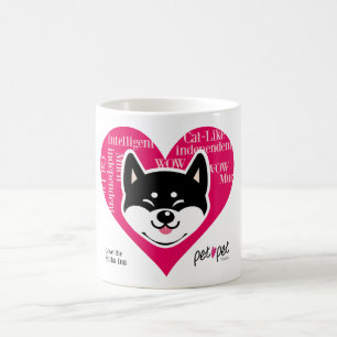 Café Taza de Shiba Inu (negro)