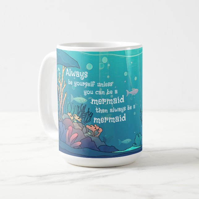 Café Taza de sirena - 15 oz. (Anverso izquierdo)