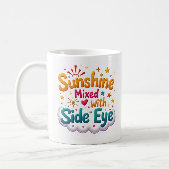 Café Taza de Sol con Mirada de Reojo (Izquierda)