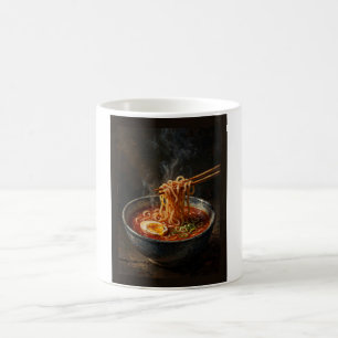 Café Taza de Sopa de Fideos Ramyeon al Vapor Arte