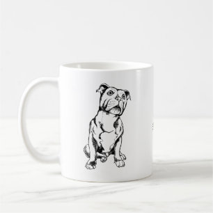 Café Taza de Staffordshire bull terrier