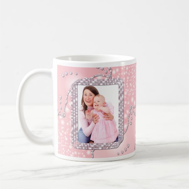 Café Taza de sublimación de foto Taza rosa envoltorio (Izquierda)