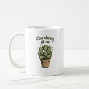 Café Taza de Suculenta Divertida – Deja de Mirarme Fijo
