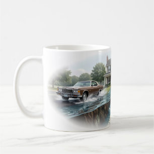 Café Taza de sueño de riqueza y paso del tiempo surreal