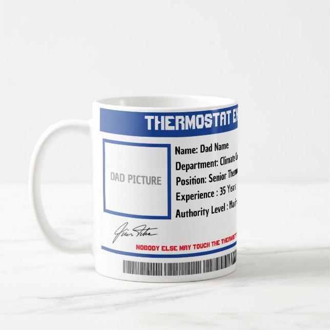 Café Taza de supervisor de termostato personalizada par (Izquierda)