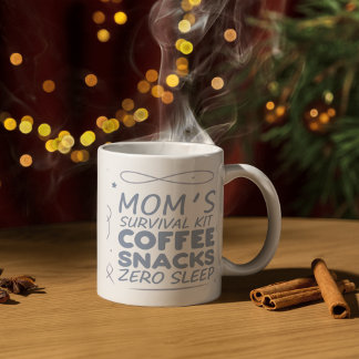 Café Taza de supervivencia para mamás divertidas 2026, 