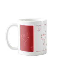 Taza de tarjeta de amor