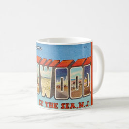 Café Taza de tarjeta postal antigua de Wildwood NJ
