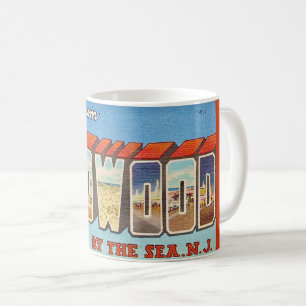 Café Taza de tarjeta postal antigua de Wildwood NJ