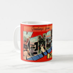 Café Taza de tarjeta postal de saludo Kenosha WI