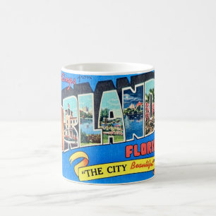 Café Taza de tarjeta postal de saludo vintage de Orland