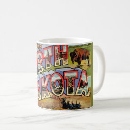 Café Taza de tarjeta postal de saludos de Dakota del No