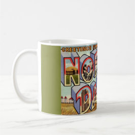 Café Taza de tarjeta postal de saludos de Dakota del No