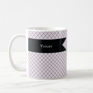 Café Taza de té con estampado violeta oscuro de Tatters