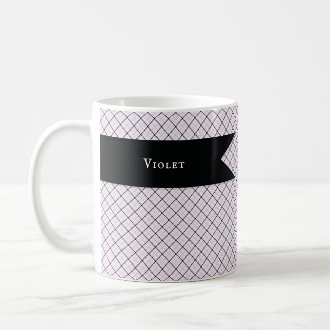 Café Taza de té con estampado violeta oscuro de Tatters (Izquierda)