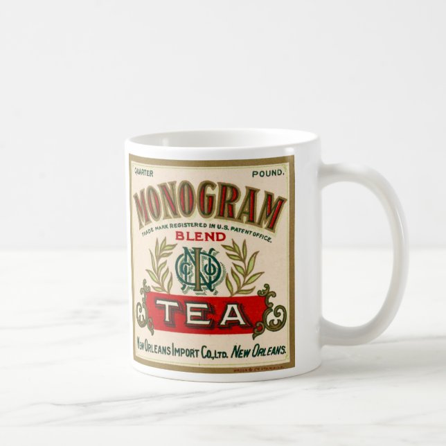 Café Taza de té con monograma (Derecha)