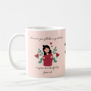 Café Taza de Té con un Abrazo Taza de Regalo Personaliz
